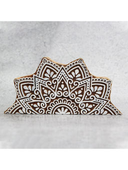 Little Birdie - Hand Carved Wooden Printing Block Rising Sun Mandala Multi-Color