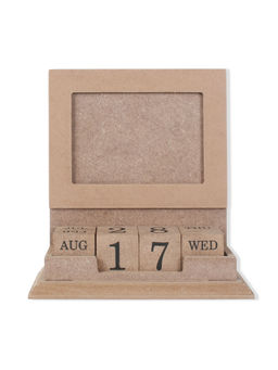 Little Birdie - MDF Table Photo Frame with Calendar Beige