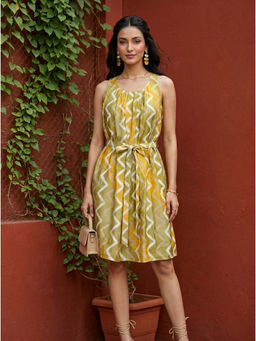 Mamicha - Yellow Eshani Dress With Belt