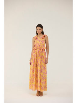 Calling June - Yellow Floral Dew Maxi Dress