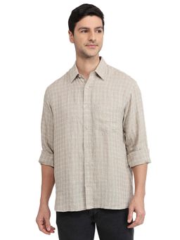 ColorPlus - Comfort Fit Checkers Medium Fawn Shirt