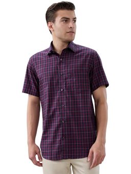 ColorPlus - Regular Fit Checks Purple Shirt