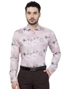 Park Avenue - Slim Printed Medium Pink Shirt