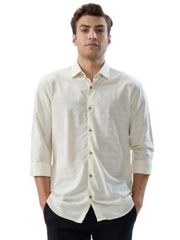 Park Avenue - Slim Fit Stripes Light Fawn Shirt