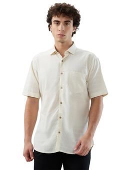 Park Avenue - Slim Fit Stripes Light Fawn Shirt