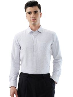 Park Avenue - Regular Fit Checkers Light Grey Shirt