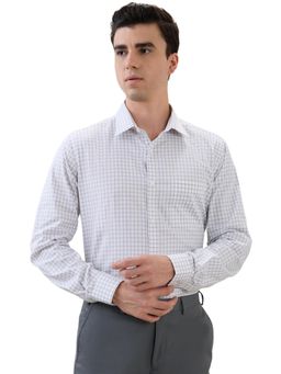 Park Avenue - Regular Fit Checkers Medium Grey Shirt