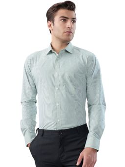 Park Avenue - Slim Fit Checkers Medium Green Shirt