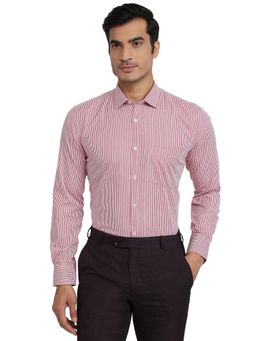 Park Avenue - Slim Fit Checkers Medium Pink Shirt