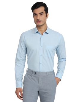 Park Avenue - Slim Fit Solid Light Blue Shirt