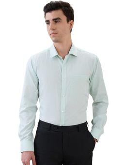 Park Avenue - Slim Fit Checkers Light Green Shirt