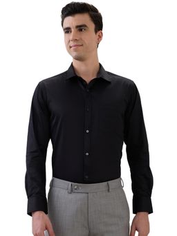 Park Avenue - Slim Fit Solid Black Shirt