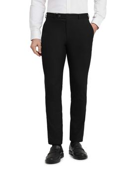 Park Avenue - Super Slim Fit Solid Black Trouser