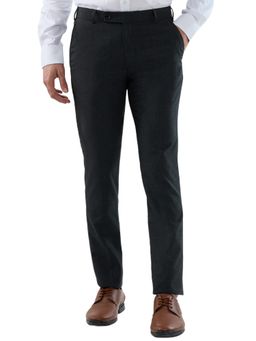 Park Avenue - Slim Fit Solid Dark Grey Trouser