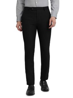 Park Avenue - Slim Fit Solid Black Trouser