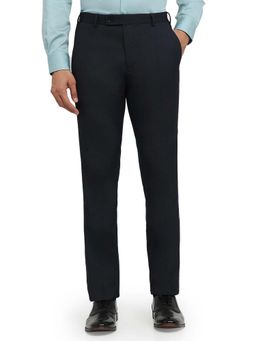 Park Avenue - Slim Fit Solid Dark Blue Trouser