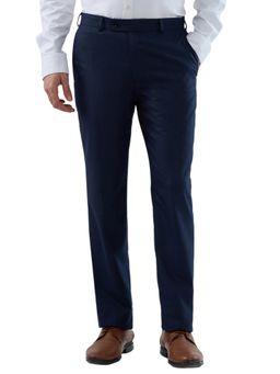 Park Avenue - Regular Fit Stripes Dark Blue Trouser