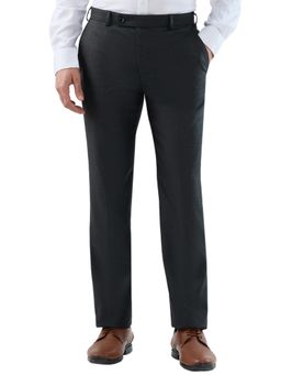 Park Avenue - Regular Fit Checkers Dark Grey Trouser