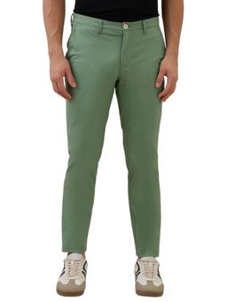 Raymond - Slim Fit Solid Medium Green Trouser