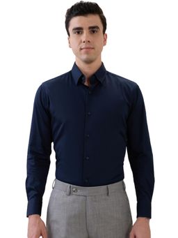 Raymond - Slim Fit Solid Dark Blue Shirt