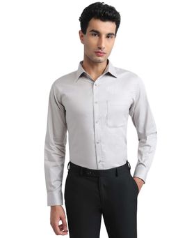 Raymond - Slim Fit Solid Medium Grey Shirt