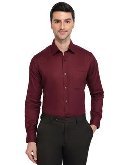 Raymond - Regular Fit Dark Maroon Shirt