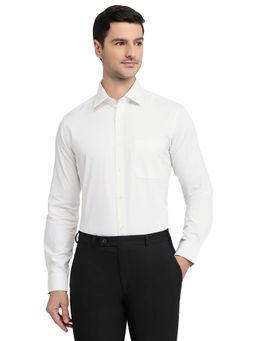 Raymond - Slim Fit Solid White Shirt