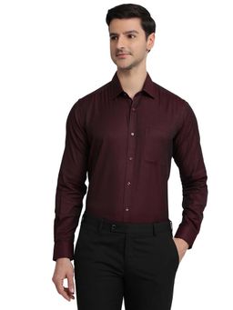 Raymond - Regular Fit Dark Pink Shirt