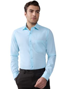 Raymond - Slim Fit Solid Light Blue Shirt