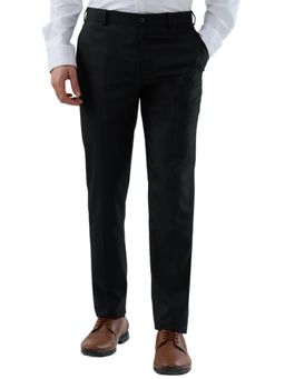 Raymond - Slim Fit Structure Black Trouser