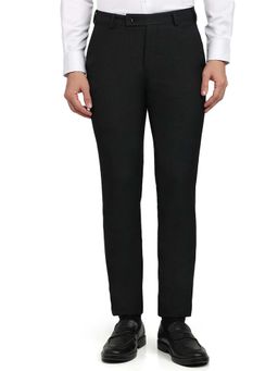 Raymond - Slim Fit Structure Dark Green Trouser