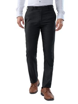 Raymond - Slim Fit Structure Dark Grey Trouser