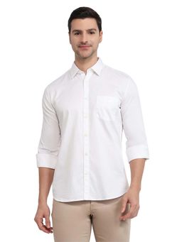 Parx - Slim Fit Solid White Shirt