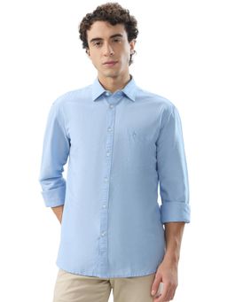 Parx - Slim Fit Solid Light Blue Shirt