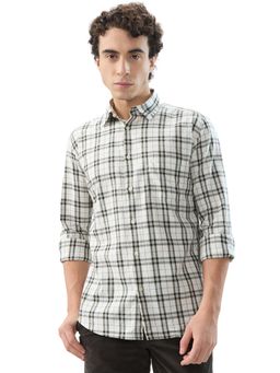 Parx - Slim Fit Checks Medium Fawn Shirt