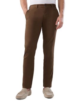 Parx - Tapered Fit Dark Brown Trouser