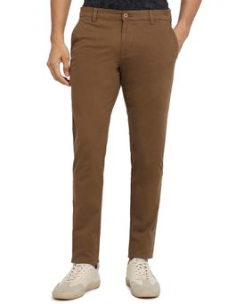 Parx - Tapered Fit Dark Khaki Trouser