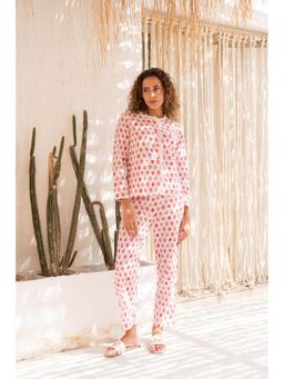 SANSKRUTIHOMES - Off White Polka Dots Regular Top and Pyjama