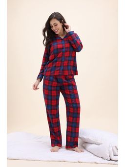 Zivame - Red Checks Regular Shirt and Pyjama