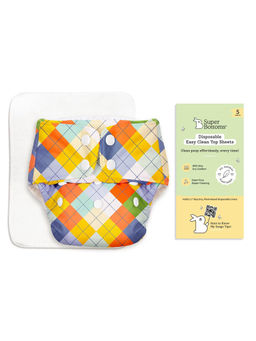 Superbottoms - Unisex Basic Cloth Diaper with Pad and Diaper Sheet (0-3 Months)