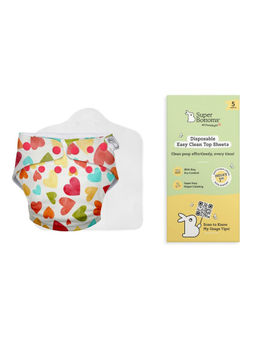 Superbottoms - Unisex UNO Cloth Diaper with Pad and Diaper Sheet (Pack of 3) (0-3 Months)