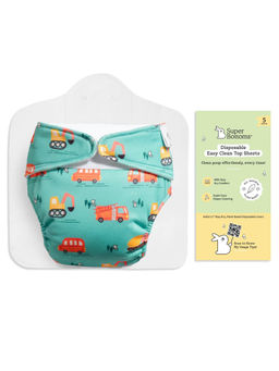 Superbottoms - Unisex UNO Minky Diaper with Pad and Diaper Sheet (0-3 Months)
