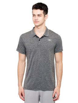 Reebok - Ess M Polo Black Walking Polo Shirts
