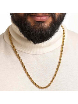 Palmonas - 18K Gold Plated 6 MM Rope Chain for Mens