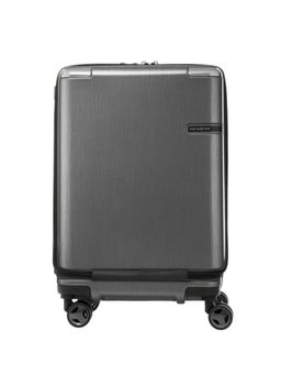 Samsonite - Overnight Trolley Bag Suitcase For Travel | Trolley Bag | Evoa Spinner Luggage Bag with Front Pocket, 55 Cms, Brushed Black
