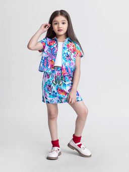 Taffy - 100% Cotton Half Sleeves Abstract Printed Co-Ord (Set of 3)