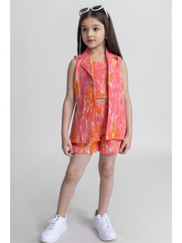 Taffy - 100% Cotton Sleeveless Abstract Printed Co-Ord (Set of 3)