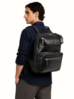 Hidesign - Andover 03 Genuine Leather Mens Black Backpack