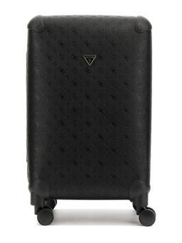 Guess - Black ABS Plastic Textured Luggage and Travel Bag