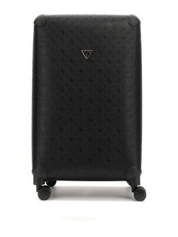 Guess - Black ABS Plastic Textured Luggage and Travel Bag
